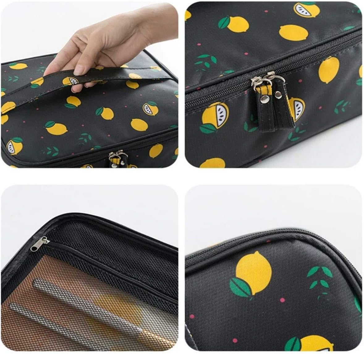 Portable Travel Makeup Cosmetic Bags Makeup Storage Toiletry Bags for Women, Makeup bag Organizer with Dividers , Large Travel Makeup Organizer for Girls Make Up Bag Brush Bags (Orange Flamingo)