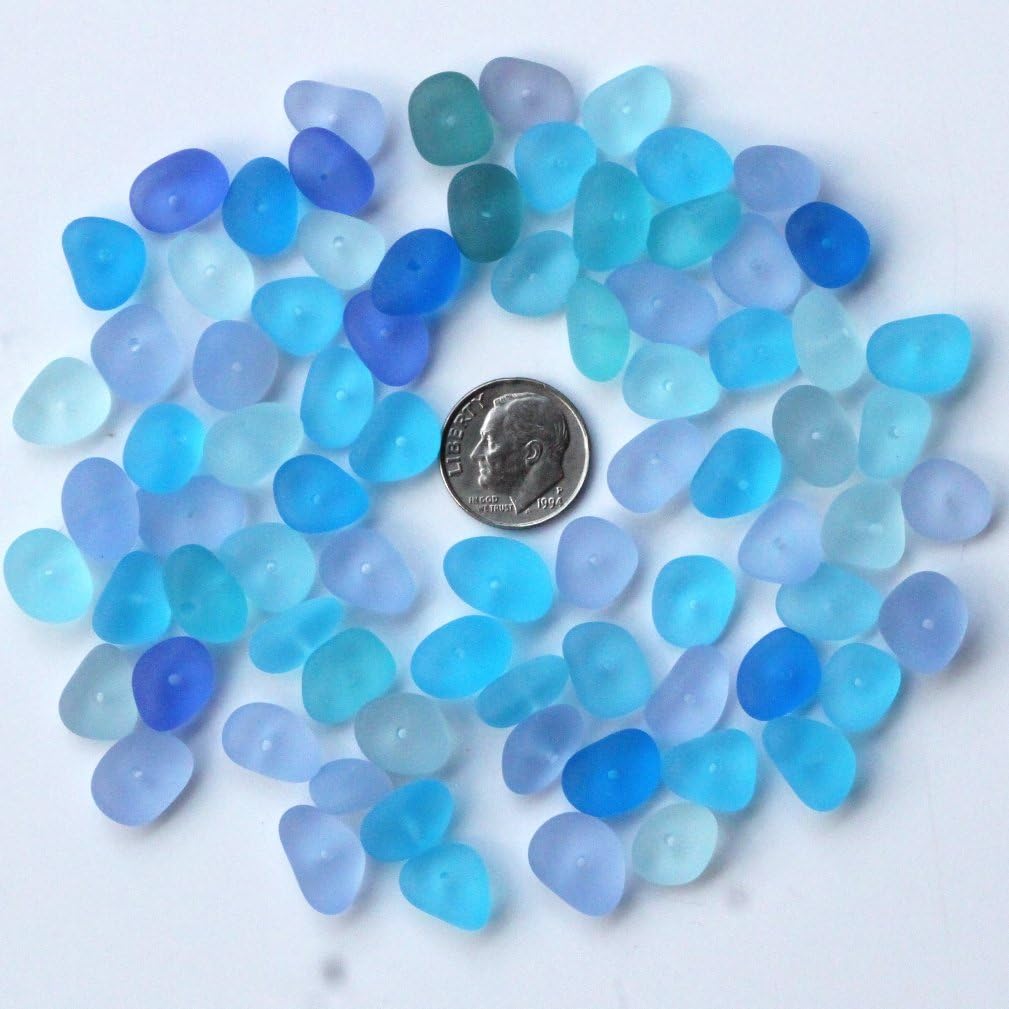 Lilyhandmade 20 Piece Center Drilled Sea Glass Beads/Beach