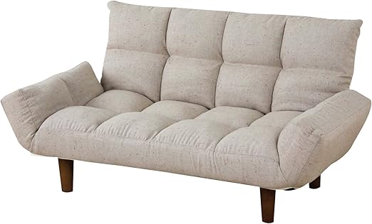 Amazon Azumaya 2人掛け折りたたみカウチソファ 幅115cm素材布 ベージュ色 Lss 19be ソファ カウチ オンライン通販