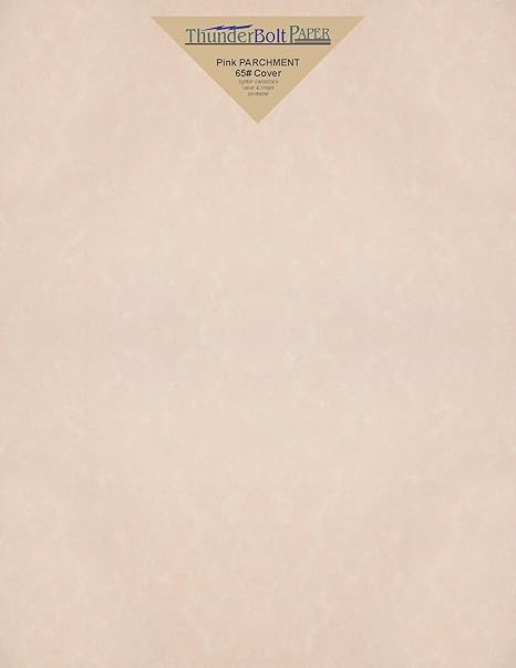 Amazon Com 100 Pink Parchment 65lb Cover Weight Paper 8 5