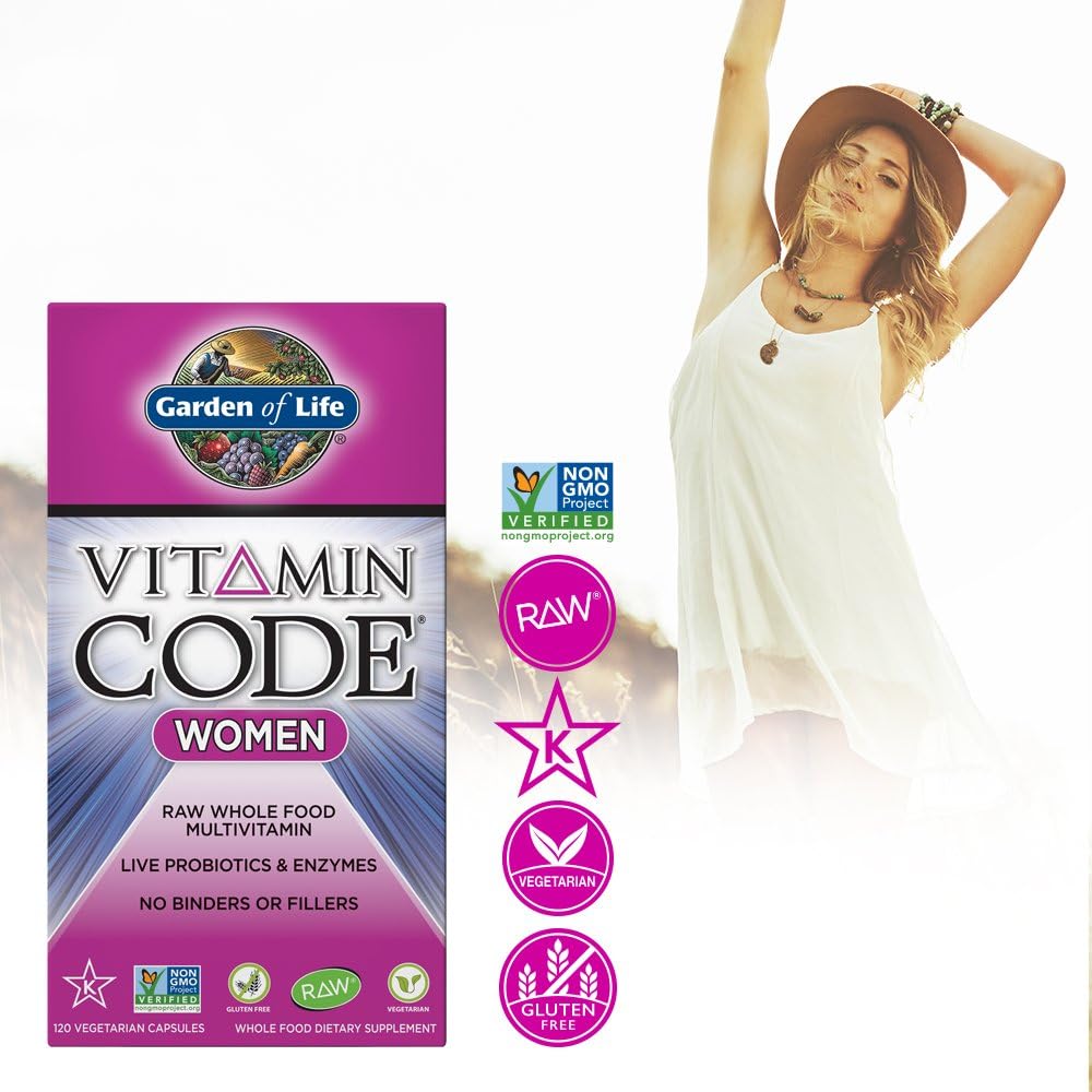 Garden of Life Multivitamin for Women, Vitamin Code Women's Multi - 120 Capsules, Whole Food Womens Multi, Vitamins, Iron, Folate not Folic Acid & Probiotics for Womens Energy, Vegetarian Supplements: Health & Personal Care