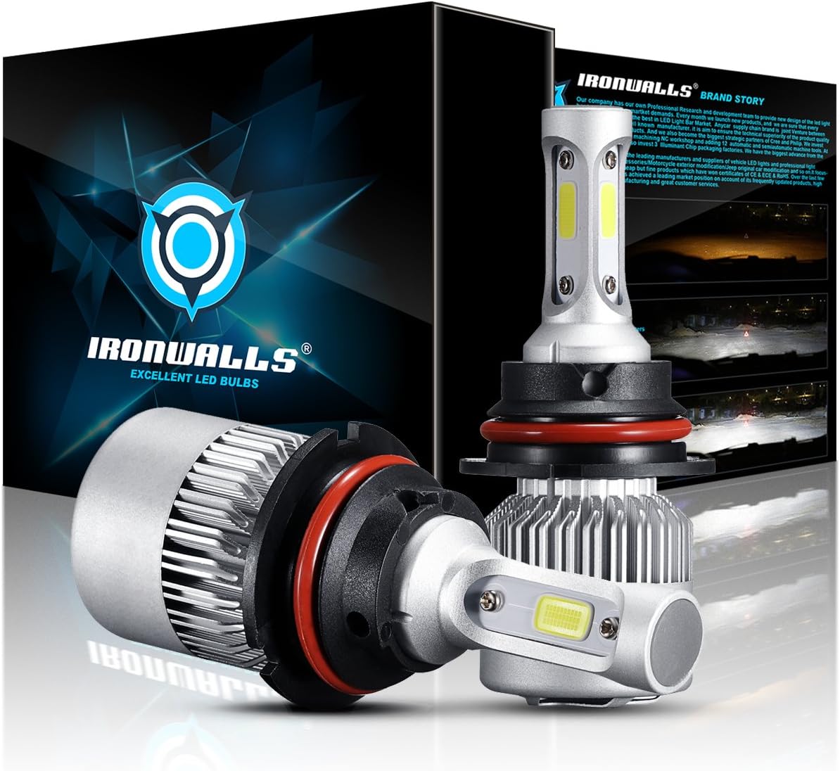 Which Is The Best 9007 Led Headlight Bulb  Cooling 72W 8000Lm 6500K