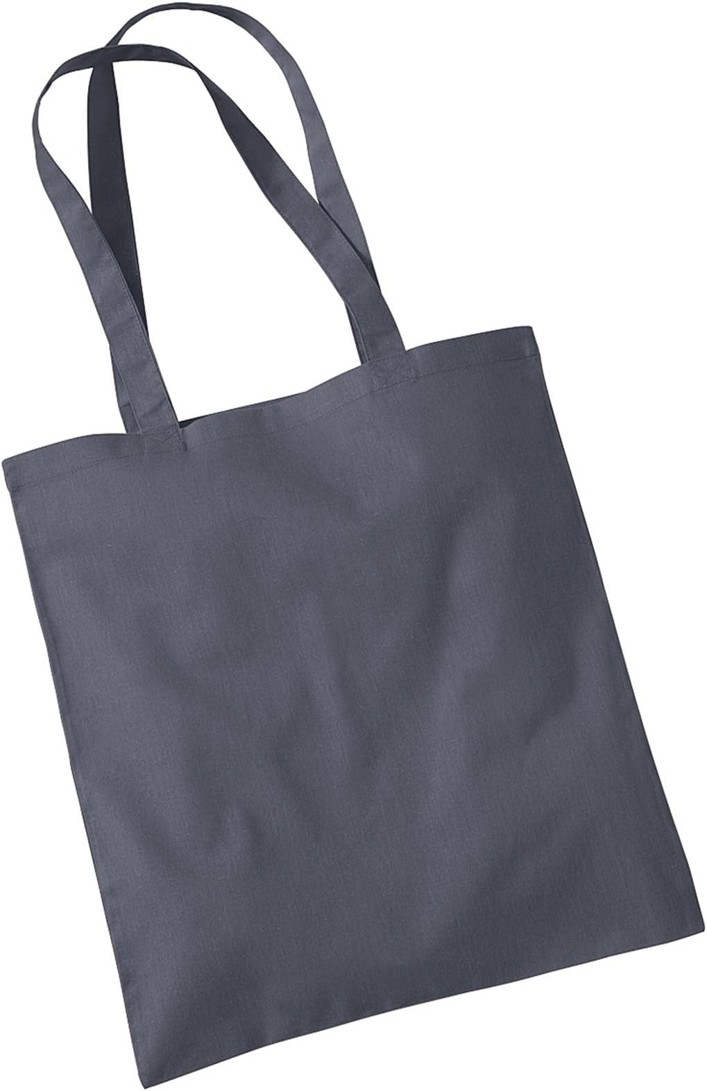Womens Cotton Promo Shoulder Tote Carry Bag Graphite Grey One Size