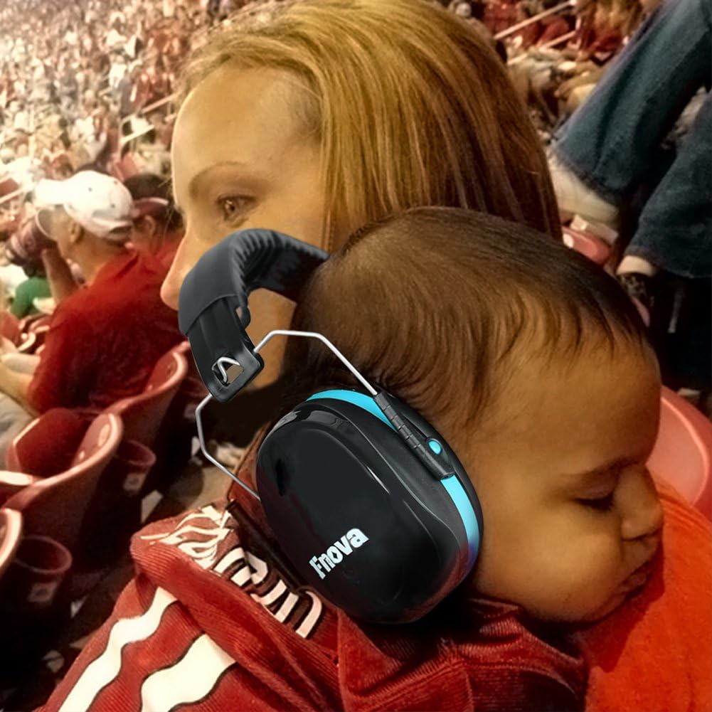 Fnova 34dB Highest NRR Safety Ear Muffs - Professional Ear Defenders for Shooting, Adjustable Headband Ear Protection/Shooting Hearing Protector Earmuffs Fits Adults to Kids - - 