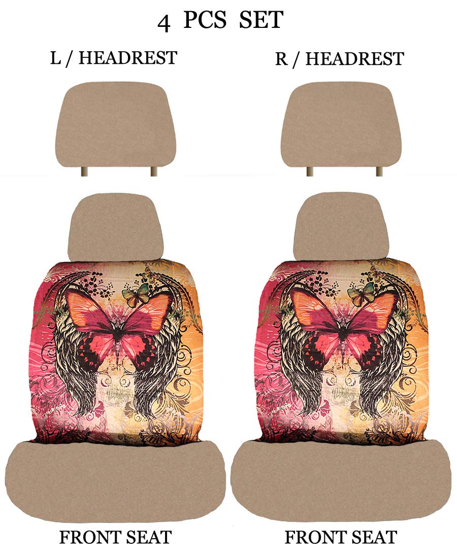Best red butterfly car seat covers