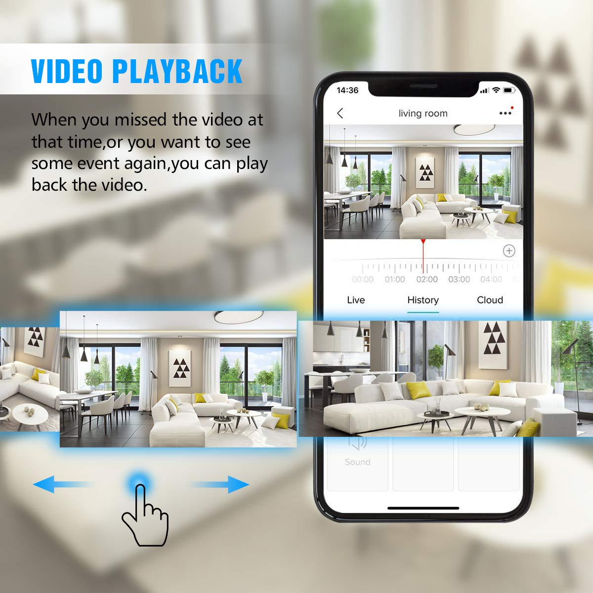 Telecamera WiFi, DIGOO 720P HD Telecamera IP, Telecamera di Sorveglianza Wifi Wireless Camera Interno, Telecamera videosorvegilanza con Audio Bidirezionale，Modalità Notturna a Infrarossi Videocamera di sorveglianza Camera， Camera WIFI Monit