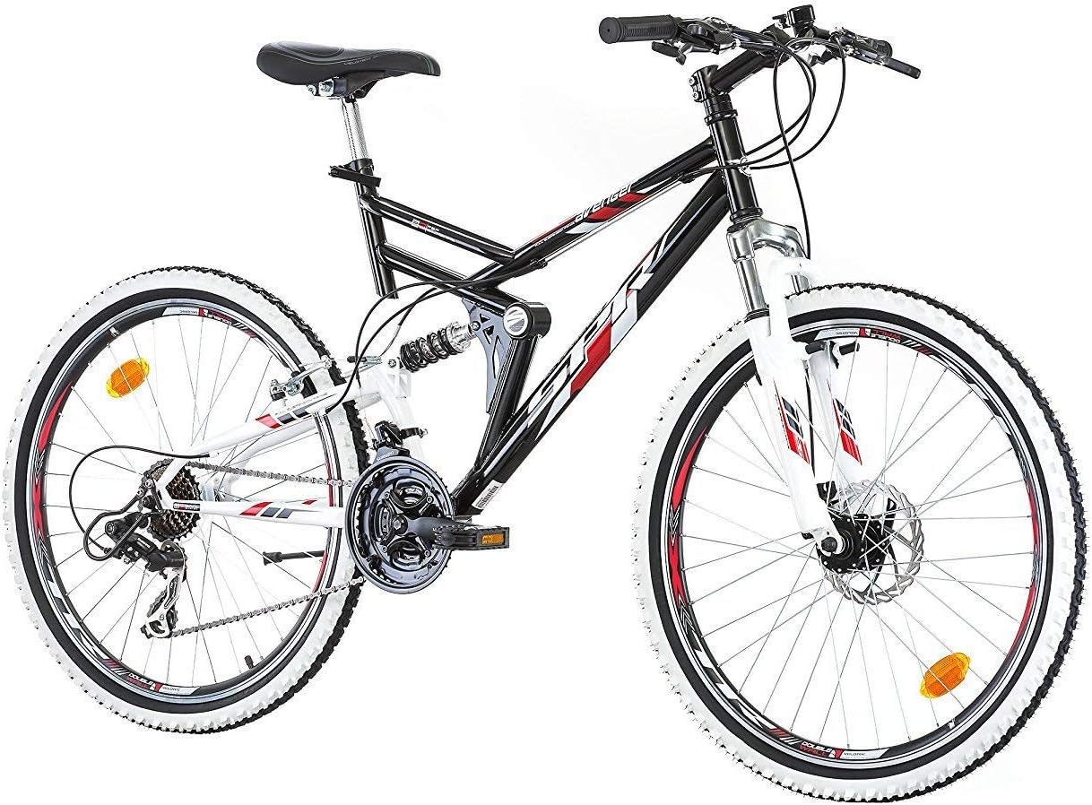 hanging mountain bike by front wheel