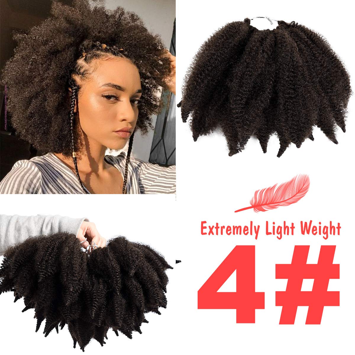 Silike 7 New Mali Bob Crochet Hair For Beauty 2 Bundles Per Pack Afro Kinky Marlybob Crochet Braids Hair Extension U4