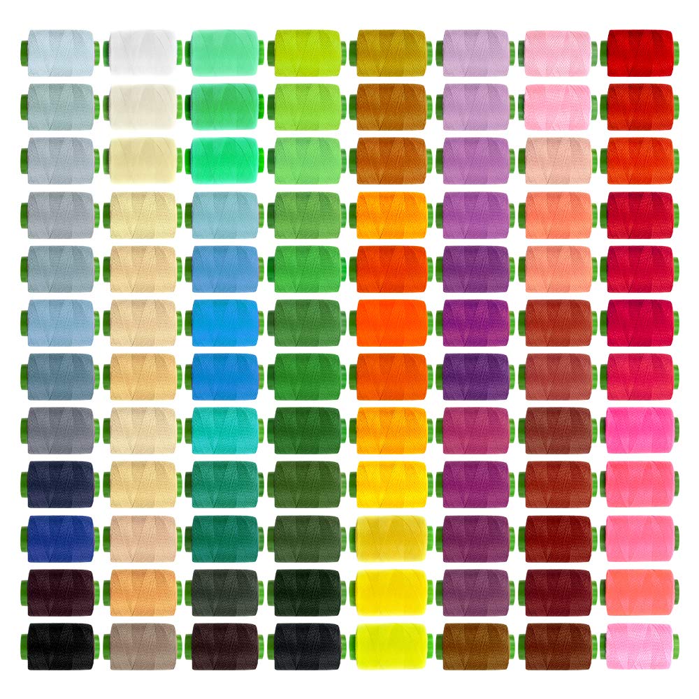 96Colors Sewing Thread Assortment Coil 250 Yards Each, Sewing Kit All Purpose Polyester Thread for Hand (96 Mixed Colors)