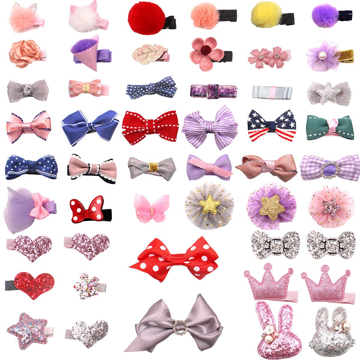 baby girl bow clips