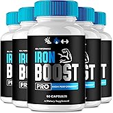 Iron Boost Pro Capsules, Official IronBoost Pro Supplement Pills - Maximum Strength, All Natural Formula for Energy, Stamina & Performance, Advanced Formula IronBoostPro Support Reviews (5 Pack)