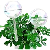iGarden Self Watering Globes, Glass Rainbow Plant Watering Globes, 2 Pack | Self Watering Planter Insert for Indoor &amp; Outdoor Potted, Spikes Devices for Everyday or Vacation Use