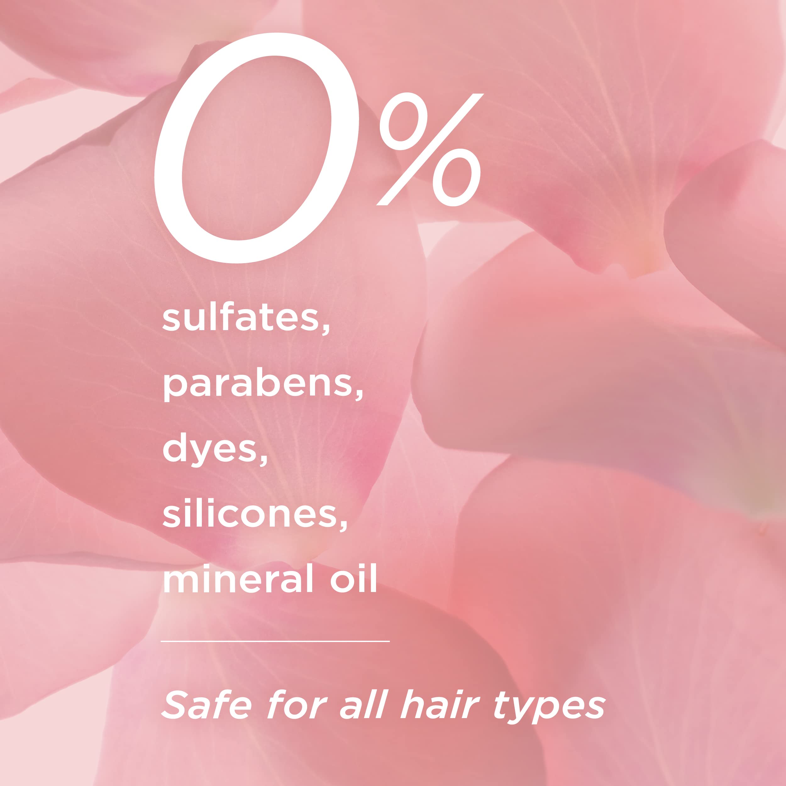 Pantene Sulfate Free Shampoo and Conditioner Set, Rose Water, Soothing and Moisturizing, Infused with Vitamin B5, for all Hair Types, Safe for Color Treated Hair, Pro-V Blend, 17.9 Fl Oz Each, 2 Pack