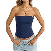 EasyGala Womens Double Lined Tube Tops Non Slip Bandeau Strapless Shirts Slim Fit Sexy Going Out Tank Tops Summer 2026