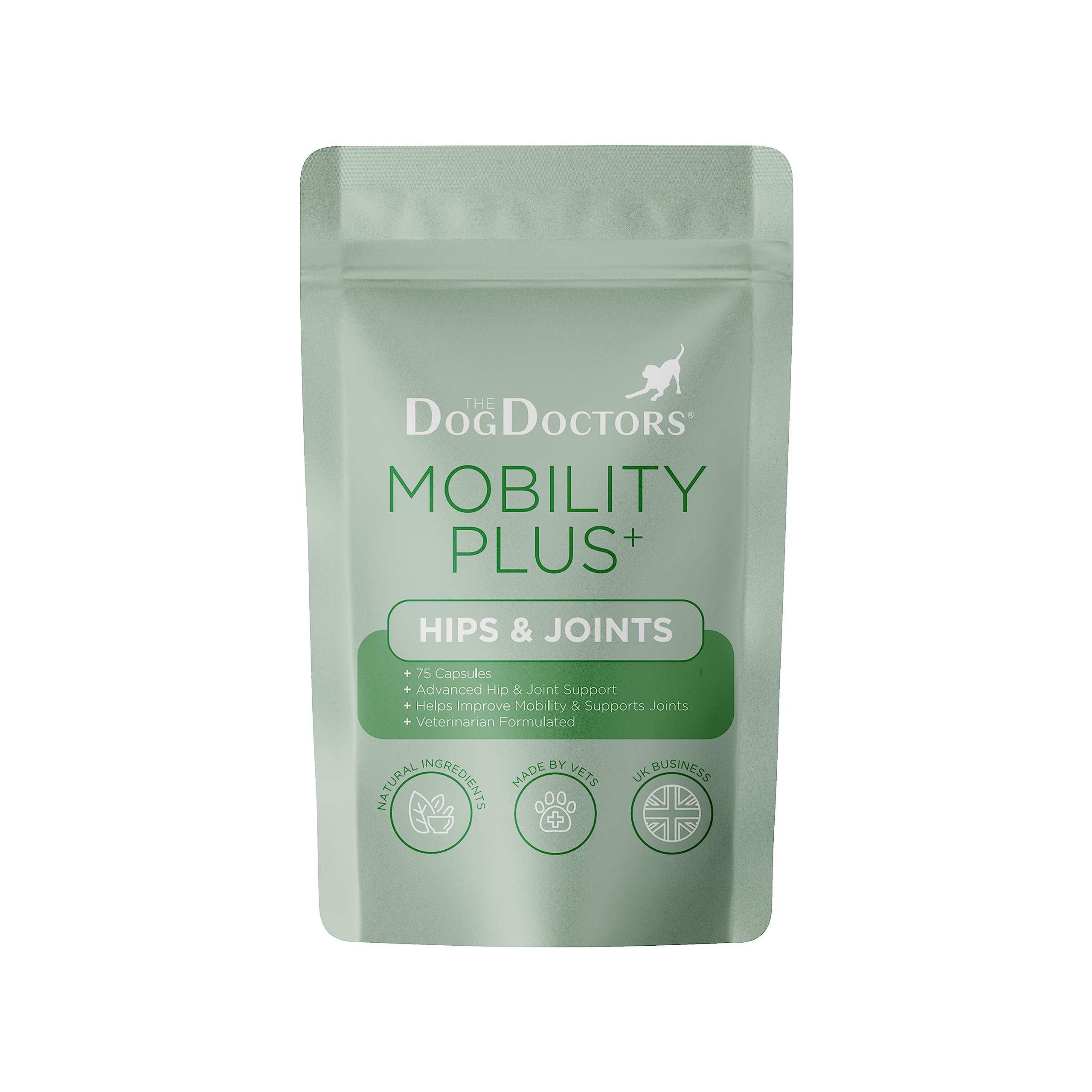 The Dog Doctors Mobility Plus Dog Joint Care Supplements With Glucosamine And Chondroitin Suitable For All Breeds And Sizes - Cruelty Free & Proudly Made in UK! (75 Capsules)