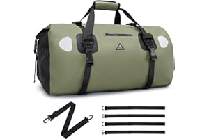 Haimont Waterproof Duffel Bag Roll-top Dry Duffel Bag with Quick-fixed Straps for Motorcycling, Rafting, Boating, SUP, Kayaking, Travel, 50L/70L