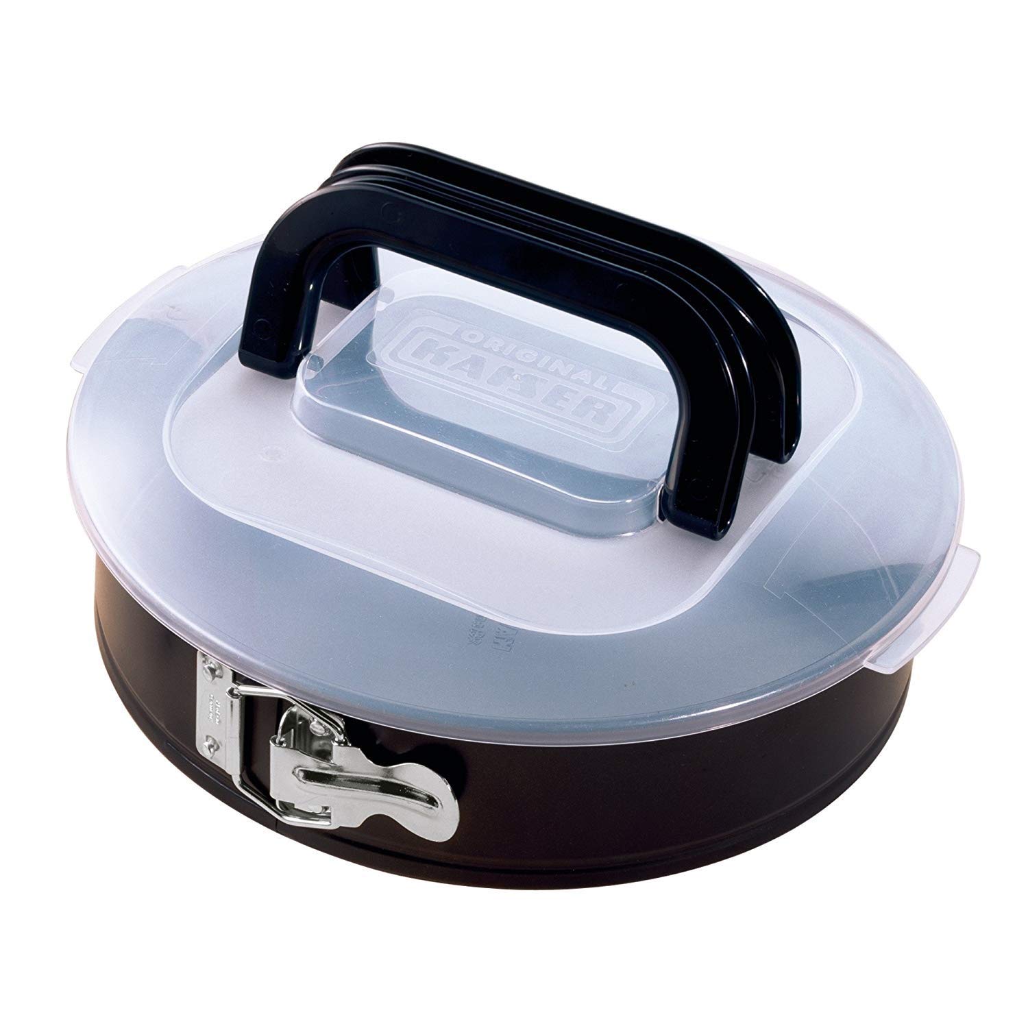 KAISER Springform Pan Ø 26 cm Bake & Take Very Good Non-Stick Coating Secure Premium Carrying Cover with Folding Handle Practical For Storing and Keeping Fresh