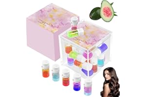 Leixu 40Pcs Scented hair oil Perfume & Hair Oil 2-in-1, Avocado & Camellia Nourishment for Frizzy, Mini Scented hair oil for Women, Hair Perfume Oil Set for Restore Dry, Frizzy and Damaged Hair