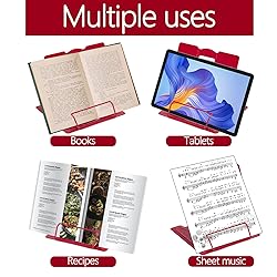 Metal Book Stand Adjustable Book Holder for Reading