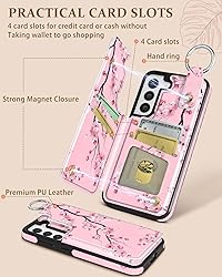 Shorogyt for Samsung S22 Wallet Case with Card