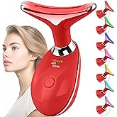 Facial Massager Red-Light-Therapy-for-Face and Neck, Face 𝖲 culpting Wand with 7 Color (Red)
