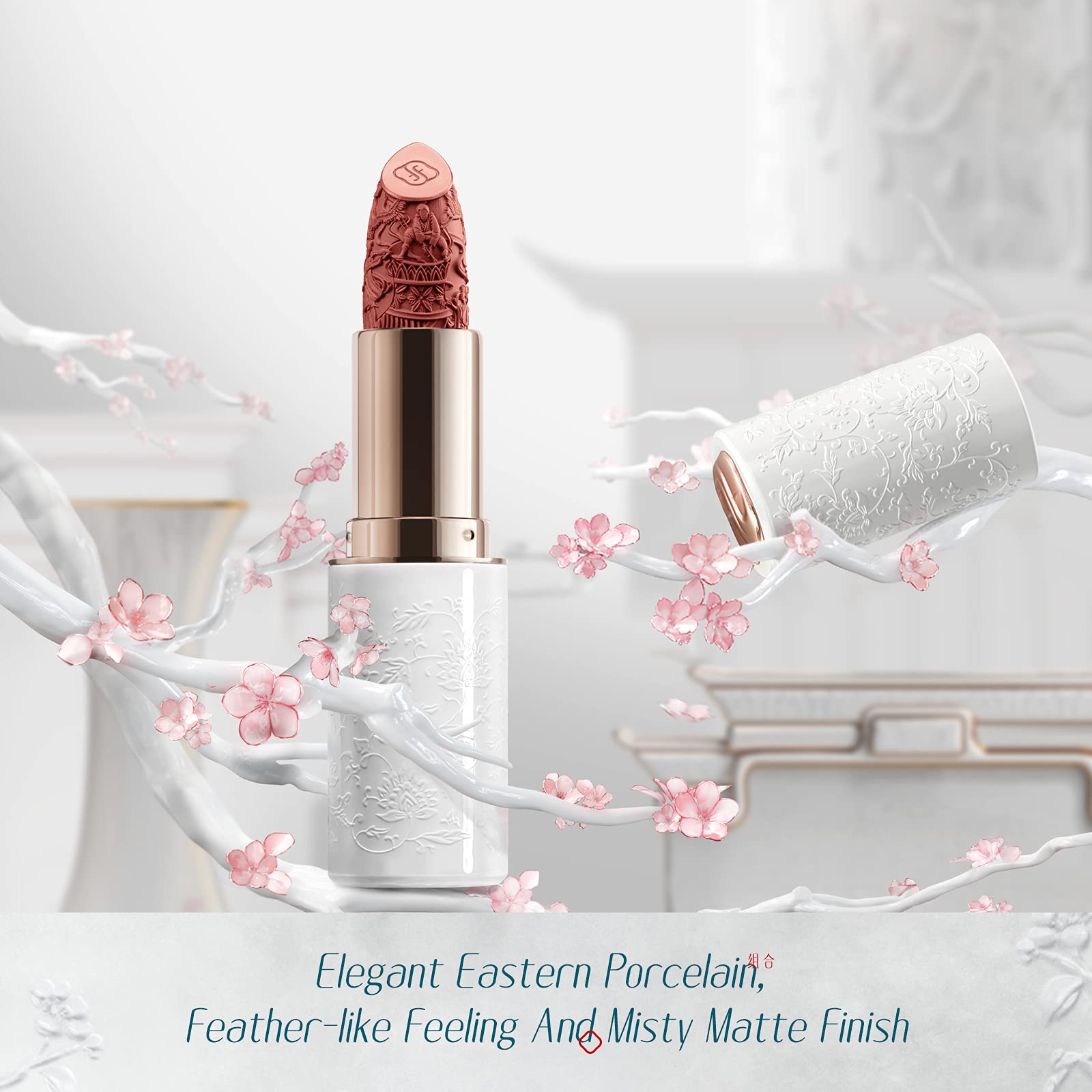 FLORASIS Blooming Rouge Porcelain Lipstick M304 Peach Petals