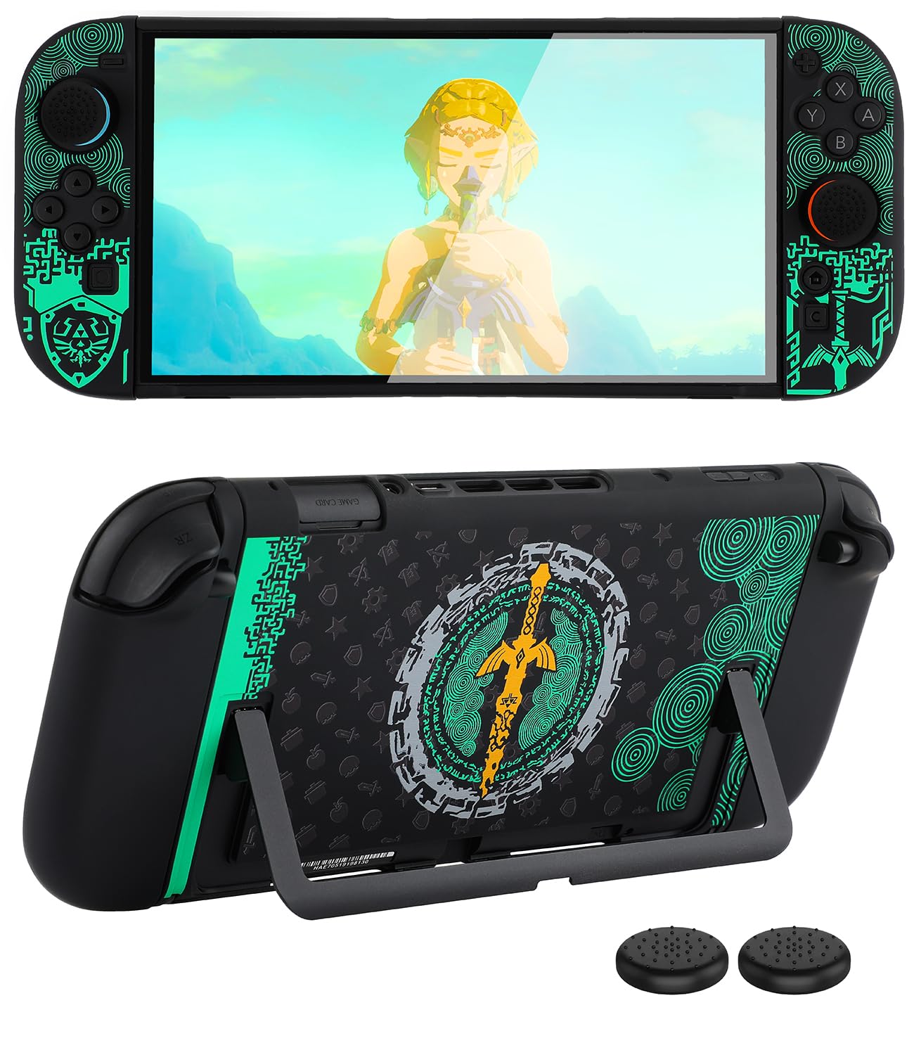 Dockable Protective Case for Switch 2 (2025), Slim Hard PC Shell with Detachable Joy-Con Cover, Anti-Scratch, Anti-Fingerprint, with 2 Thumb Grips