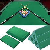 Mixweer Billiard Cloth for 8 ft Pool Table Pre Cut Felt | Pool Table Felt Replacement Kit, with 6 Cloth Strips and 6 Pool Table Rubber Bumpers for Bars, Clubs, Hotels Replacement