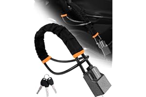 Tevlaphee Steering Wheel Lock Seat Belt Lock Universal Anti Theft Car Device Car Lock Car Theft Prevention with 3 Keys for Car Security Fit Most Vehicles Truck SUV Van (Black)