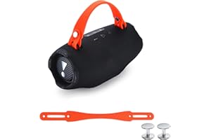 NUHFUFA Silicone Hand Strap for JBL Xtreme 4/3/2 Speaker, Portable Carrying Strap with Aluminium Screws Anti-Slip and Skin-Friendly(Orange)