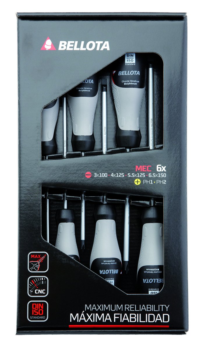 Bellota 66292-MEC Pack of 6 Screwdrivers, Mechanic