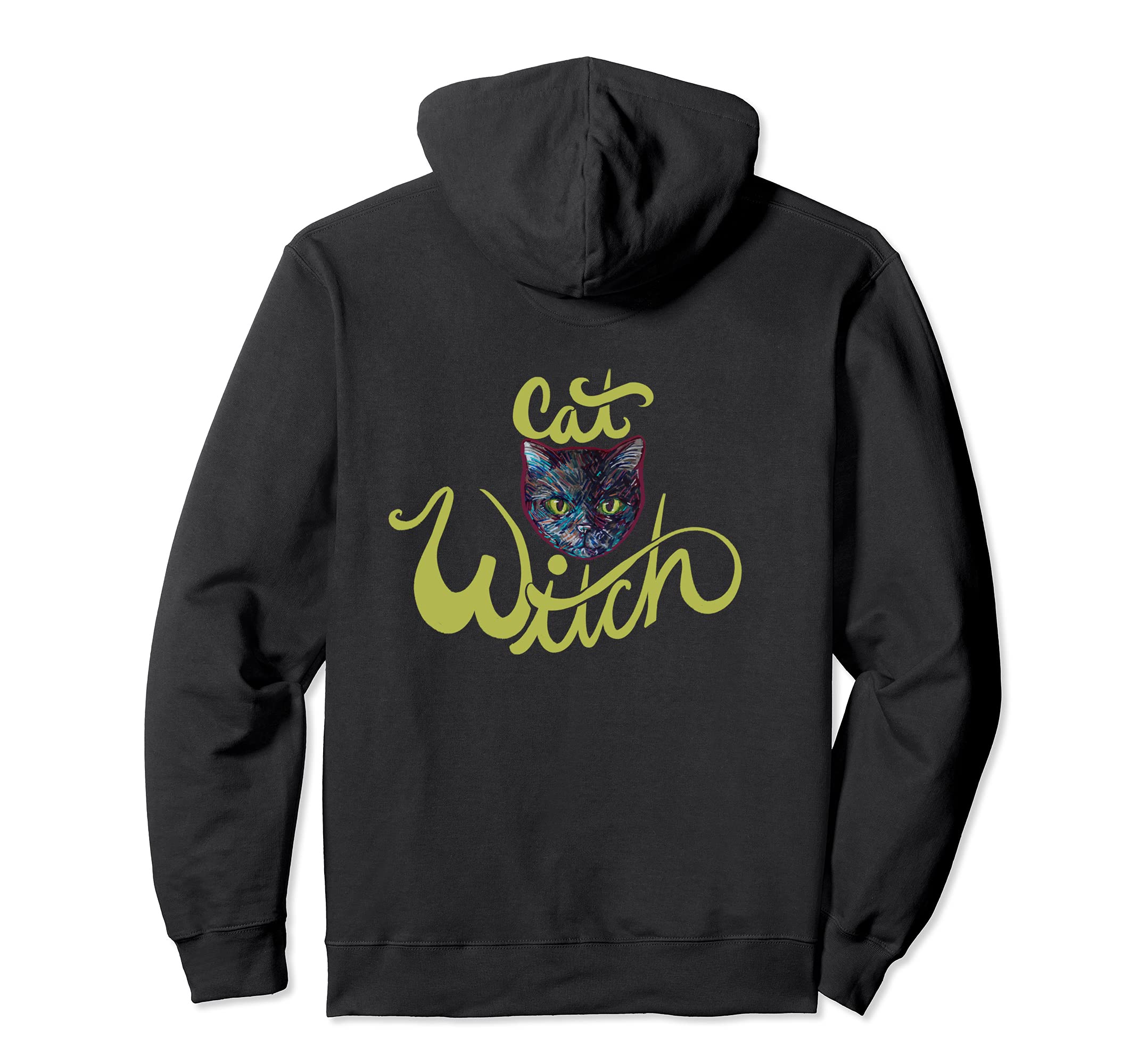 Cat Witch Artwork Cats Pullover Hoodie