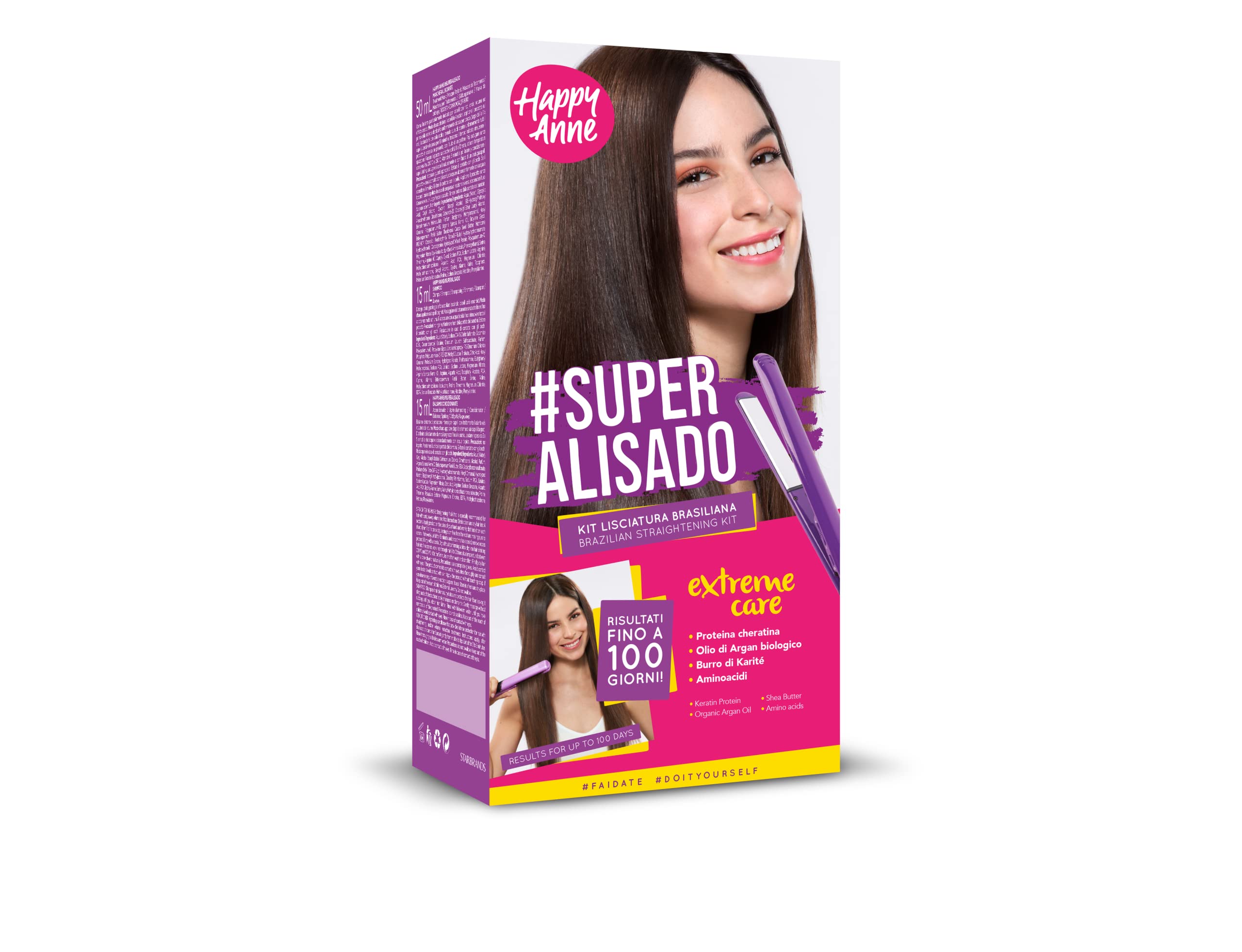 HAPPY ANNE Happy Anne Super Straightening Kit 3 Masks X 50 ml C/U 244 g
