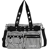 KANGDAWEI Steampunk Goth Messenger Bag, Fashion Punk Gothic Shoulder Bag