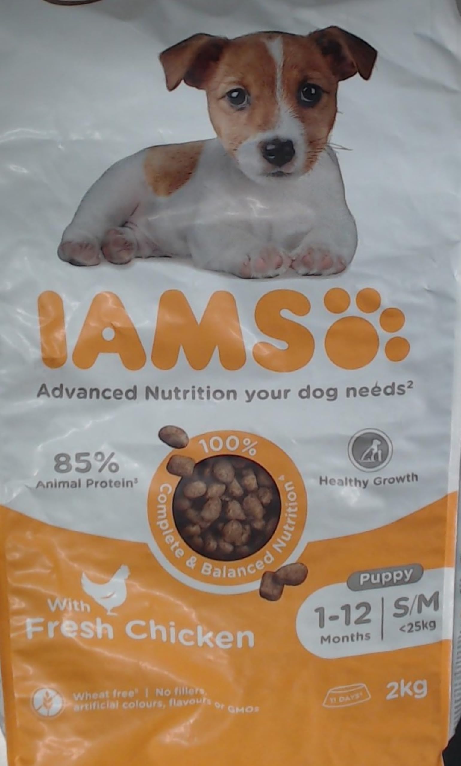 Other Iams Vitality Puppy Small & Medium Dog Food With Fresh Chicken 2kg, clear