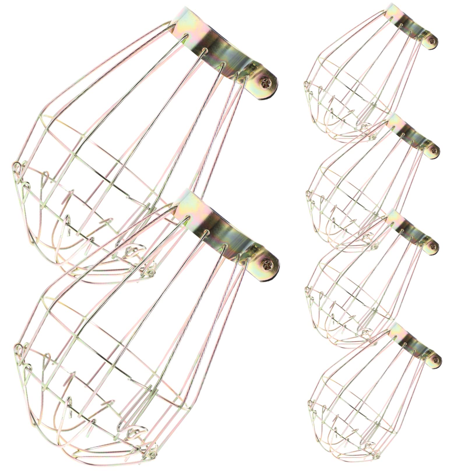 Homoyoyo Vintage Lantern Globe Chandelier Globe Light Bulbs 6pcs Small Light Bulb Covers Light Bulb Covers for Ceiling Lights Vintage Bulb Cover Light Cage Metal Lamp Bulb Guard