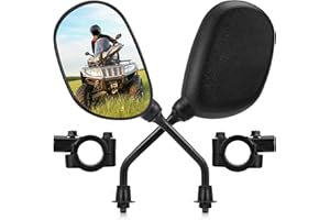 ISSYAUTO ATV Mirrors, 8MM ATV Rear View Mirrors for Handlebars Bike Mirror Compatible with Snowmobile Scooter Moped Dirt Bike Sportsman, 360 Degrees Ball-Type
