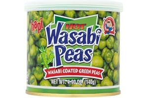 Hapi Hot Wasabi Peas, 4.9-Ounce Tins (Pack of 8)