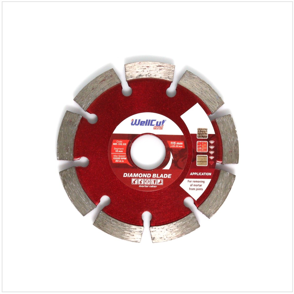 Wellcut Diamond Blade Profi Mortar Raking 115x22 0.23 Thickness MR-115/22