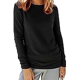 GAYHAY Long Sleeve Shirts for Women Crew Neck Casual Fall Tops Basic Loose Fit Tshirts Fashion Clothes 2025