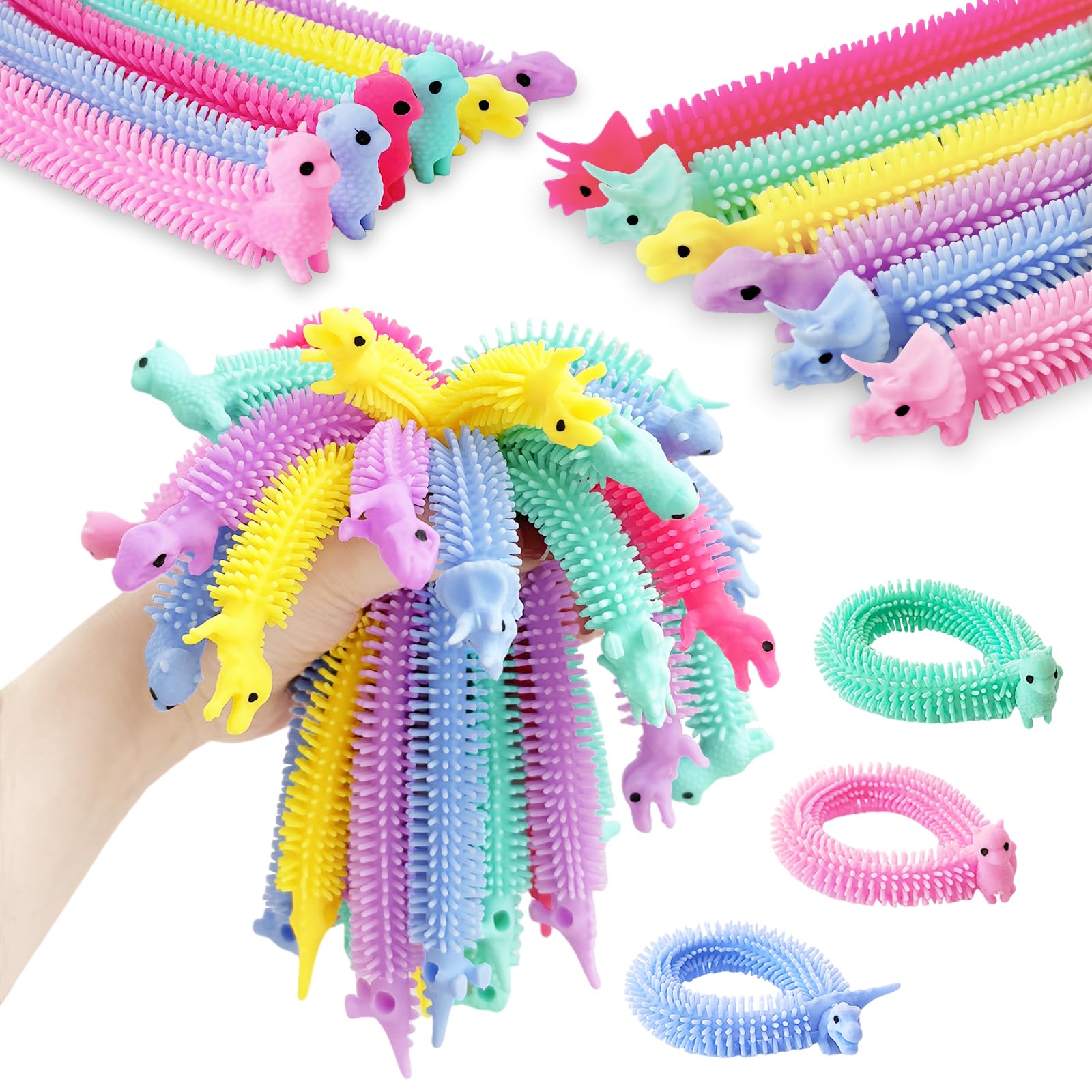 40 PCS Stretchy Fidget Toy,Colorful Stretchy Strings Fidget Toy,Sensory Stress Fidget Toys for Kids and Adults Relaxing,Goodie Bag Fillers,Party Favor