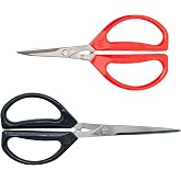 Joyce Chen Kitchen Shears 2-Pack - Includes 8-inch Deluxe and 6-inch Original Unlimited Kitchen Scissors, Dark Navy and Red Handles