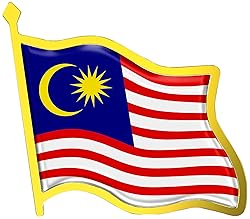 Malaysia Flag Lapel Pin - Enamel Metal National