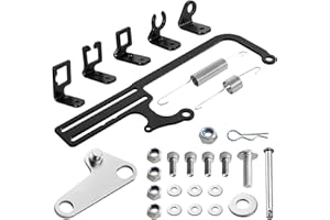 FBLOWMOD 304147 EZ EFI Car Cable Mount Kit, Black Steel Adjustable Carburetor Throttle Cable Mount Bracket, Fit for Automatic Transmission TV Cables & GM 700R4 transfer