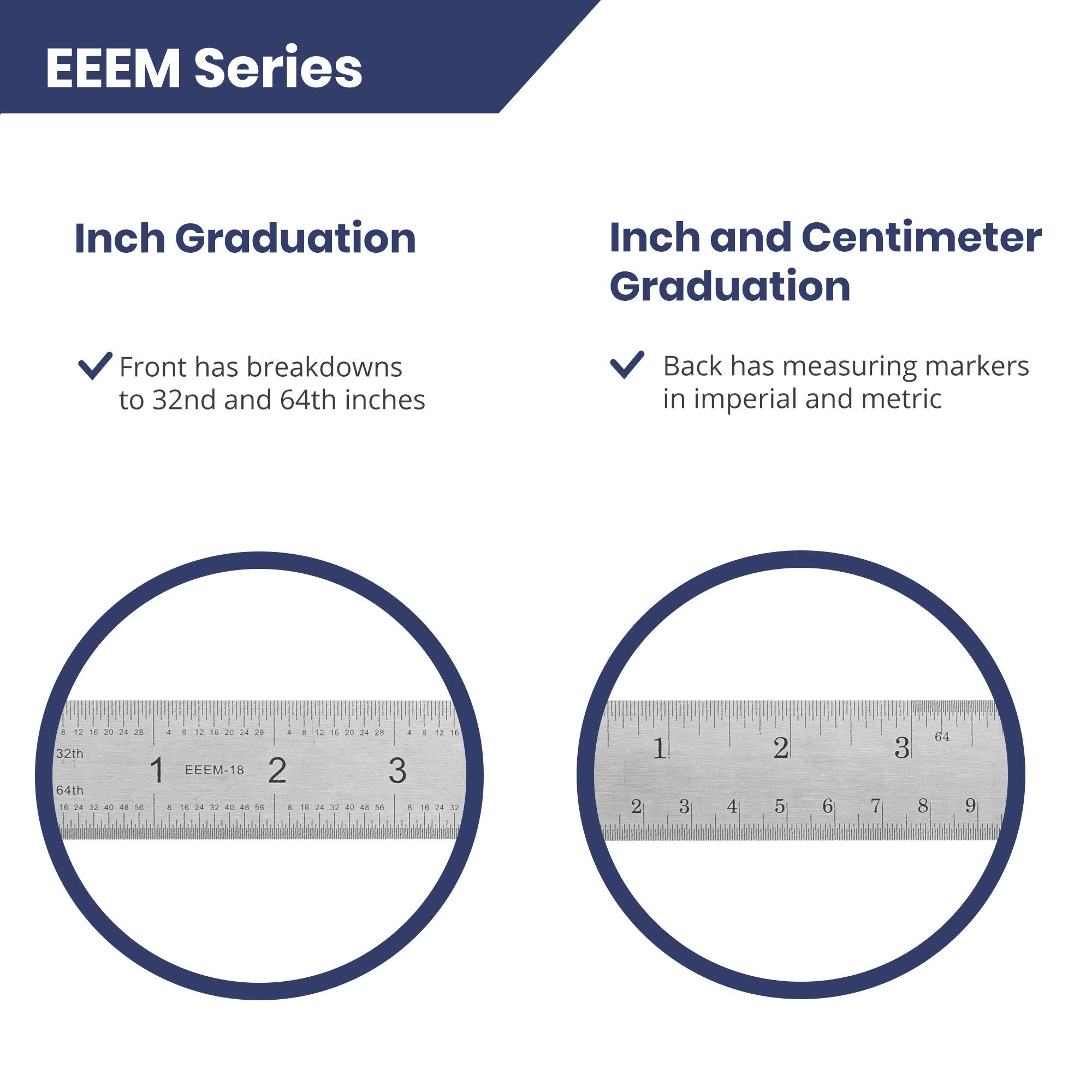 Mua Pacific Arc Stainless Steel Ruler Inch and Metric, with 32nd and ...