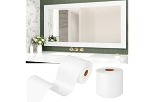 WESTICK 10M White Mirror Frame Border Peel and Stick Mirror Tape Border for Bathroom Waterproof White Wallpaper Borders Vinyl Removable Bulletin Board Borders for Bedroom Decor DIY 3.94"x394"
