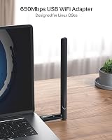 BrosTrend AC650 Linux Dual Band USB WiFi Adapter 433Mbps 5GHz 2.4GHz view 2