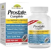 Real Health Prostate Complete - Prostate Health Supplements for Men, 30 Ct | Saw palmetto for men supports bladder and urinary support with Lycopene, Resveratrol, and Selenium. Just one softgel a day