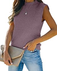 Amarmia Women's Mock Neck Knit Sweater Vest