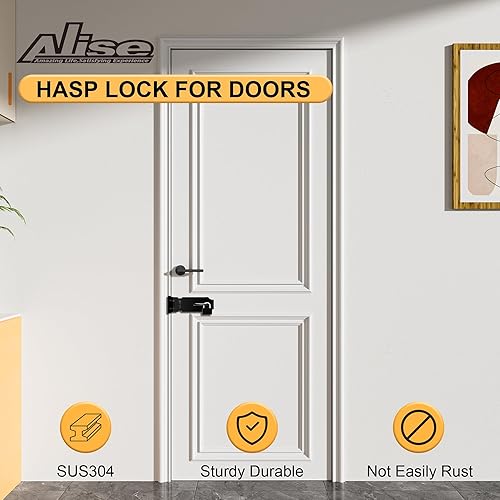 5-Inch Stainless Steel Door Lock Hasp - Heavy Duty Security Latch For Sheds, Gates & Storage (Brushed Silver)